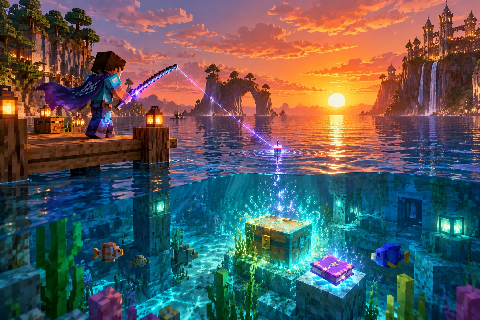 🎣 راهنمای جامع و تخصصی ماهیگیری در ماینکرفت جاوا: چطور توی PeakCraft از آب، طلا بکشیم بیرون؟!