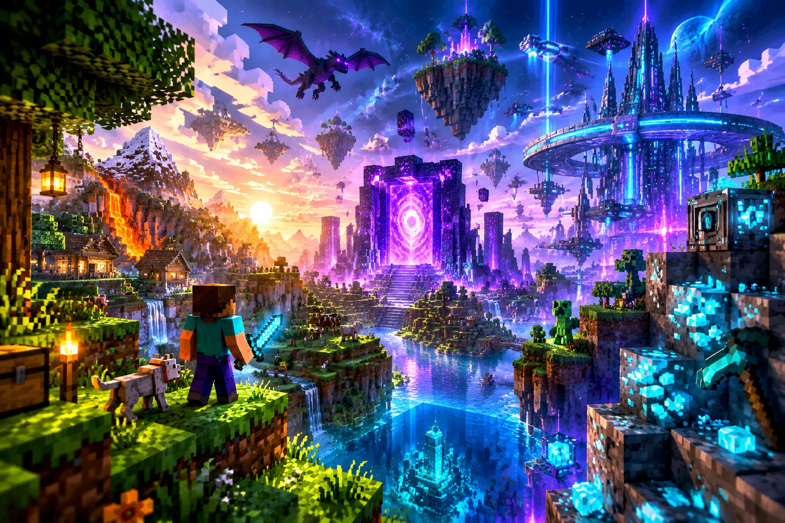 🗺️ سفری در زمان: از چوب سنگزنی تا پچ کهکشانی 26.3؛ بزرگترین آپدیتهای تاریخ ماینکرفت و لایفهکهایی که زندگیت رو نجات میدن!