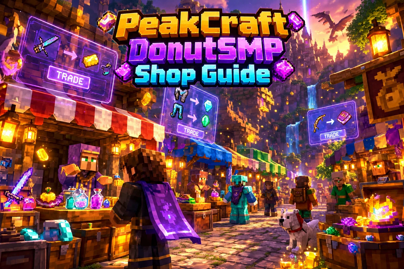 امپراتوری ثروت در پیککرافت: تسلط کامل بر اقتصاد و شاپ Donut SMP 💰👑