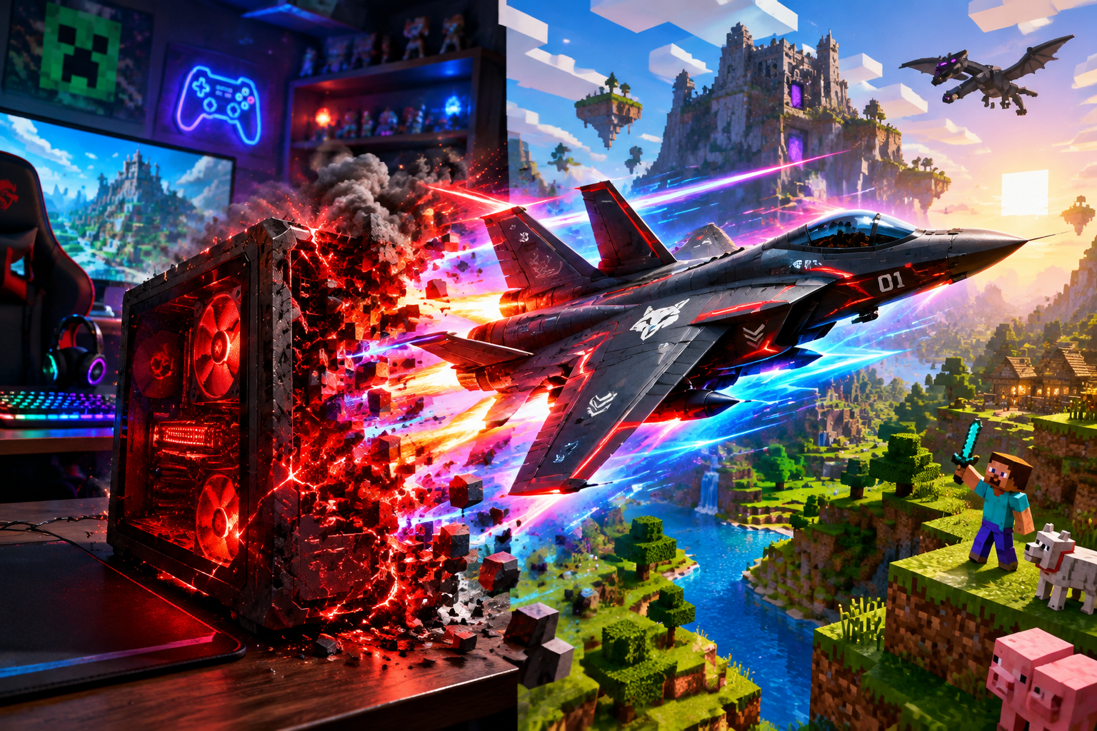 آموزش افزایش FPS ماینکرفت: تبدیل سیستم زغالی به جت جنگنده! 🚀⚡